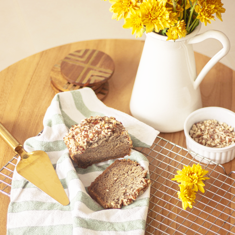 Pan de guineo (banana) y almendras vegan | Receta